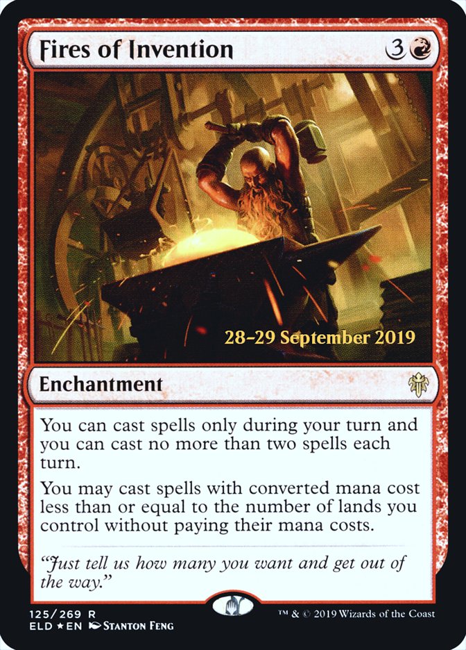 Fires of Invention  [Throne of Eldraine Prerelease Promos] (PELD 125S)