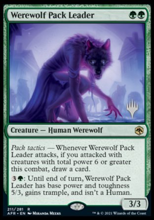 Werewolf Pack Leader (Promo Pack) [Dungeons & Dragons: Adventures in the Forgotten Realms Promos] (PAFR 211)