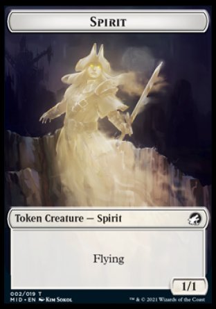 Spirit // Snake Double-sided Token [Innistrad: Midnight Hunt Commander] (TMIC 2)