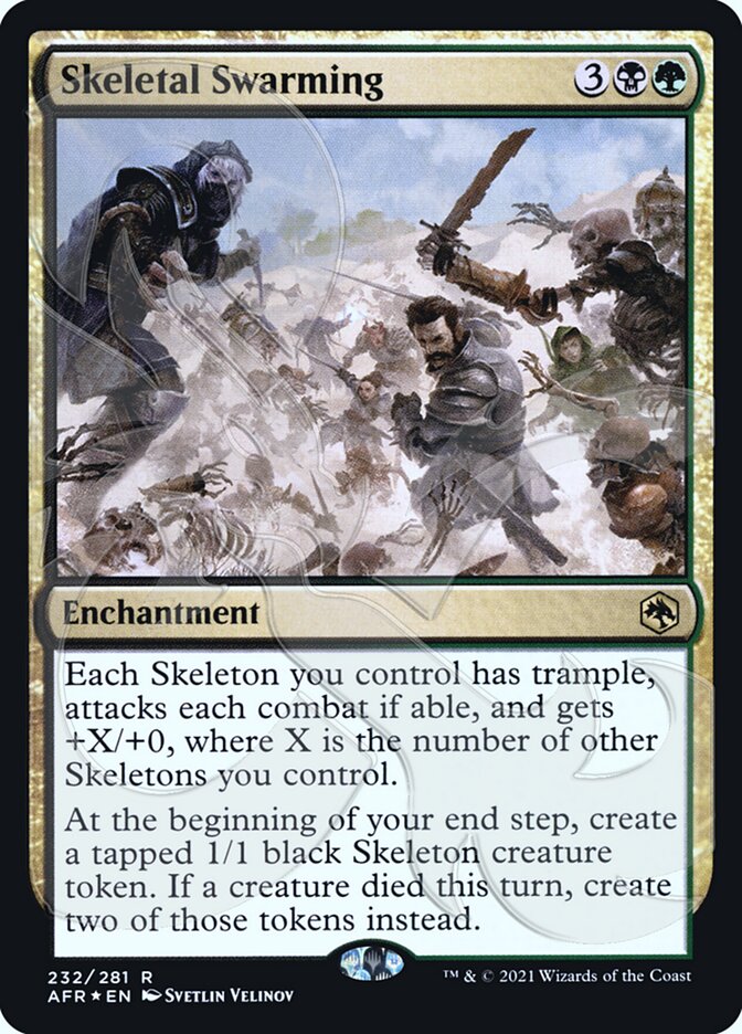 Skeletal Swarming (Ampersand Promo) [Dungeons & Dragons: Adventures in the Forgotten Realms Promos] (PAFR 232A)