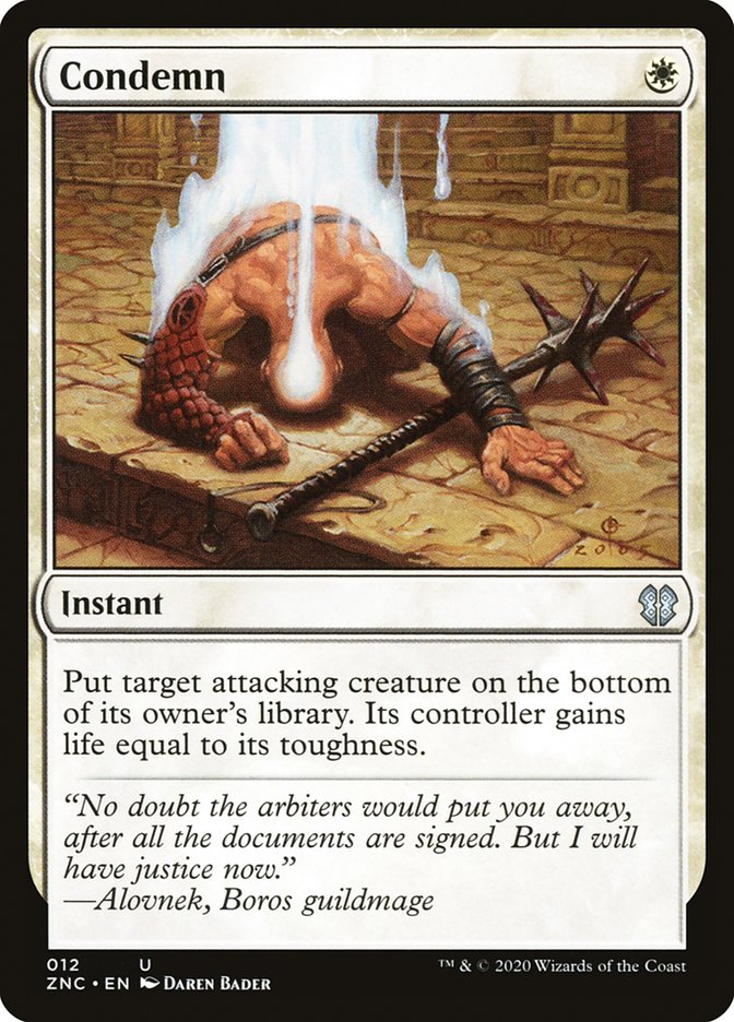 Condemn [Zendikar Rising Commander] (ZNC 12)