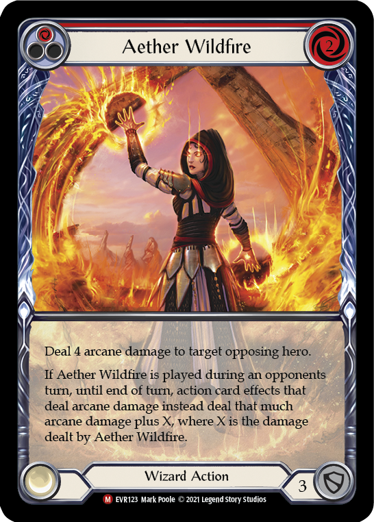 Aether Wildfire [EVR123] 1st Edition Extended Art Rainbow Foil
