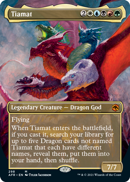 Tiamat (Extended) (Alternative art) [Dungeons & Dragons: Adventures in the Forgotten Realms] (AFR 298)