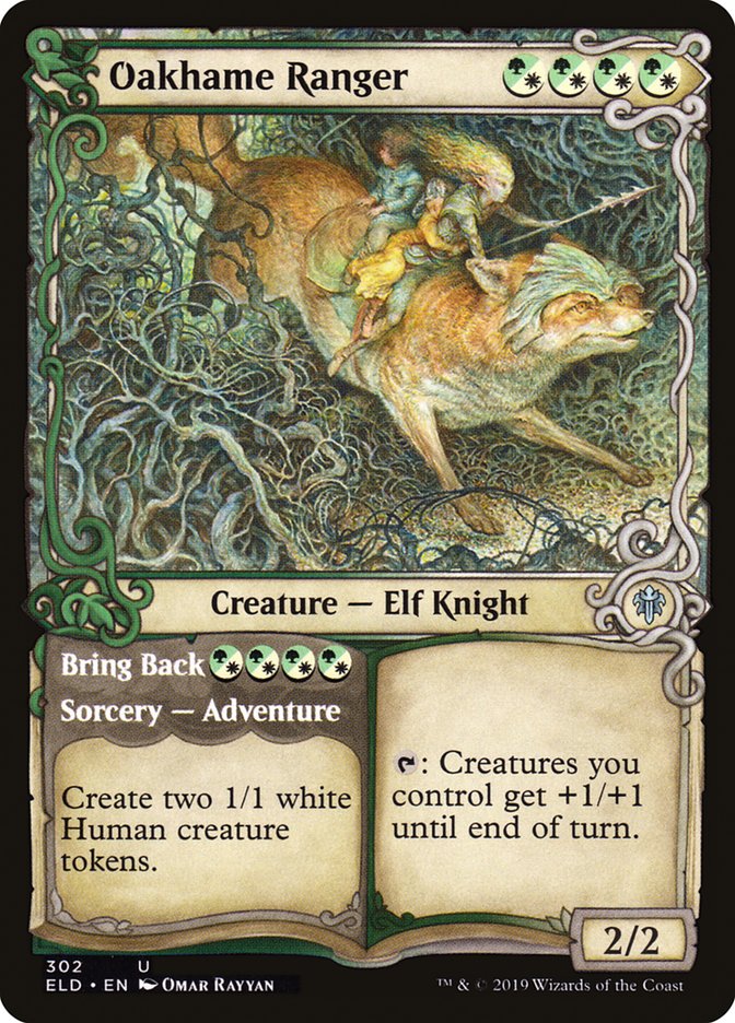 Oakhame Ranger // Bring Back (Showcase) [Throne of Eldraine] (ELD 302)