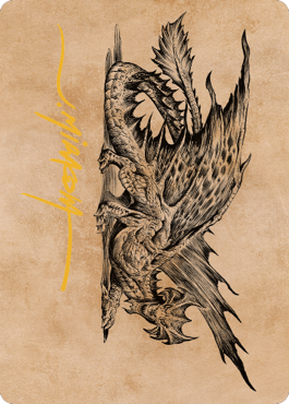 Ancient Brass Dragon Art Card (Gold-Stamped Signature) [Commander Legends: Battle for Baldur's Gate Art Series]