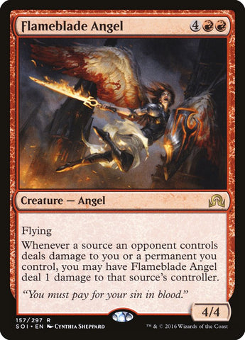 Flameblade Angel [Shadows over Innistrad] (SOI 157)