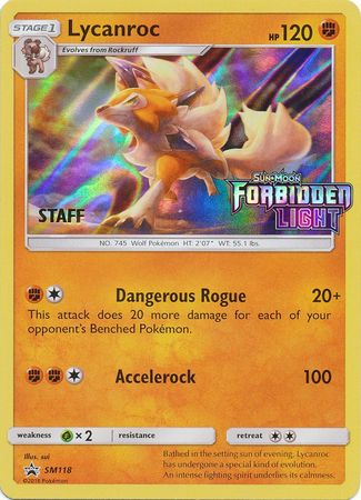 Lycanroc (Staff Prerelease Promo) (SM118) [Sun & Moon: Black Star Promos]