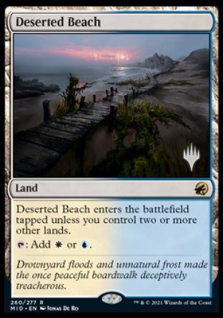 Deserted Beach (Promo Pack) [Innistrad: Midnight Hunt Promo Pack] (PMID 260)