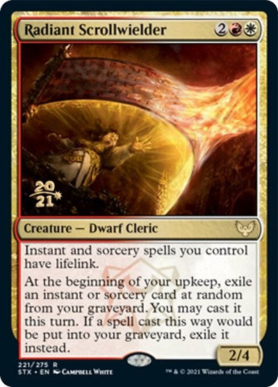 Radiant Scrollwielder [Strixhaven: School of Mages Prerelease Promos] (PSTX 221)