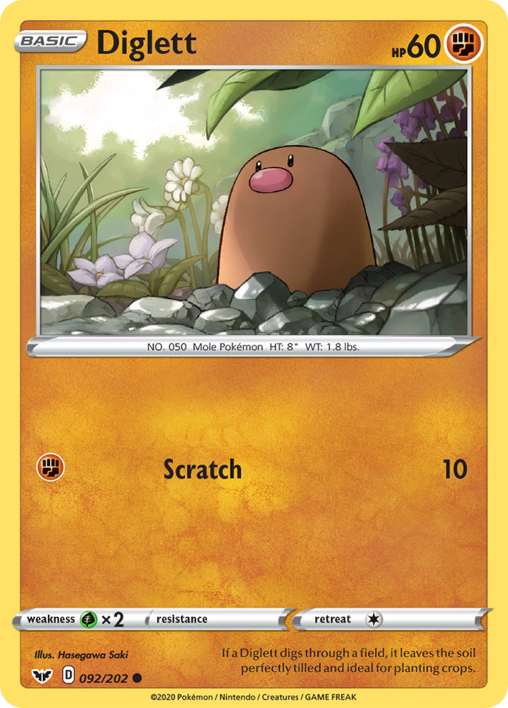 Diglett (92/202) [Sword & Shield: Base Set]