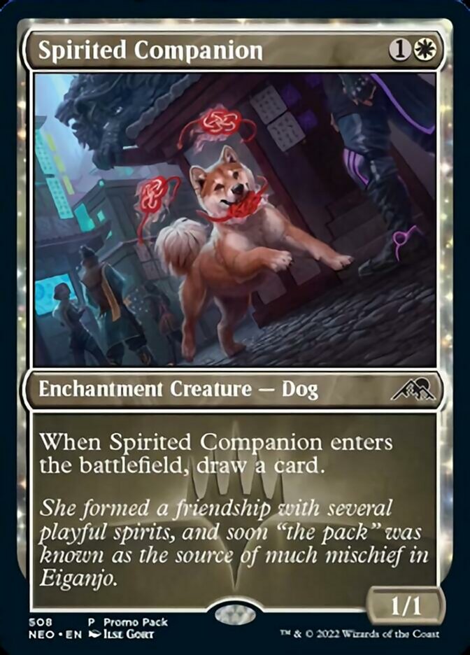 Spirited Companion (Promo Pack) [Kamigawa: Neon Dynasty] (NEO 508)