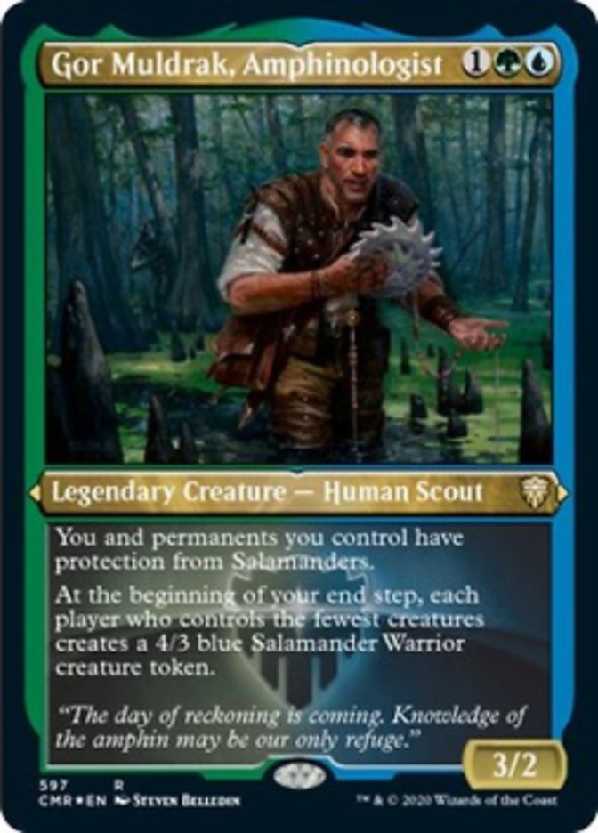 Gor Muldrak, Amphinologist [Commander Legends Etched] (PCMR 597)