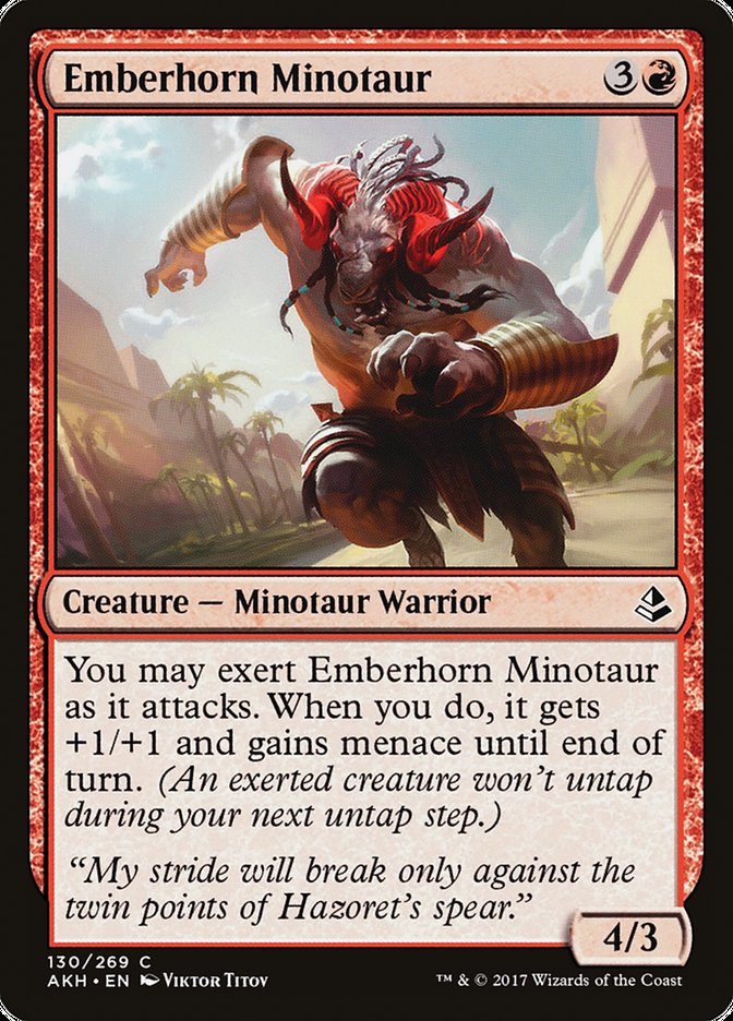 Emberhorn Minotaur [Amonkhet] (AKH 130)