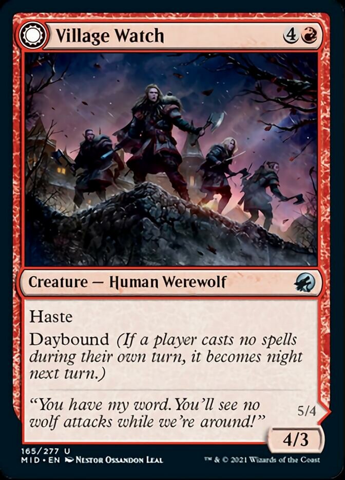 Village Watch // Village Reavers [Innistrad: Midnight Hunt] (MID 165)