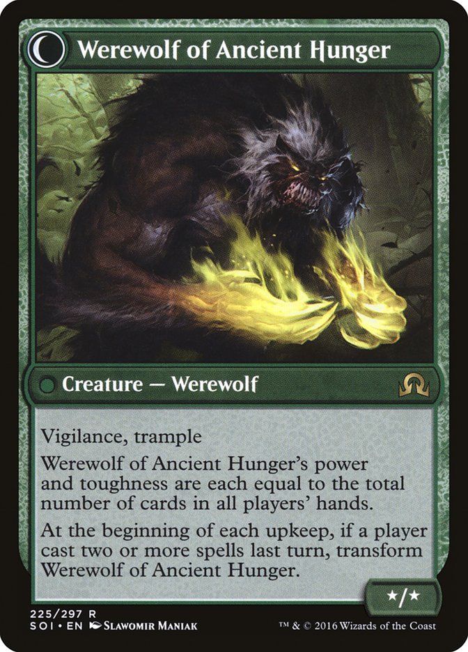 Sage of Ancient Lore // Werewolf of Ancient Hunger [Shadows over Innistrad] (SOI 225)