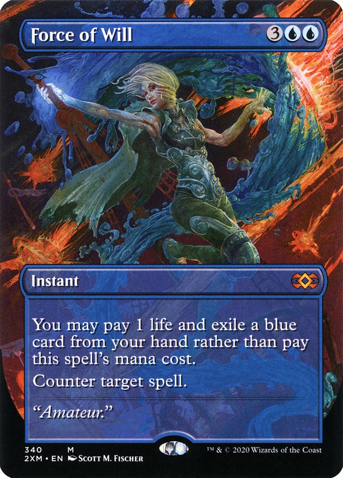 Force of Will (Borderless) [Double Masters] (2XM 340)