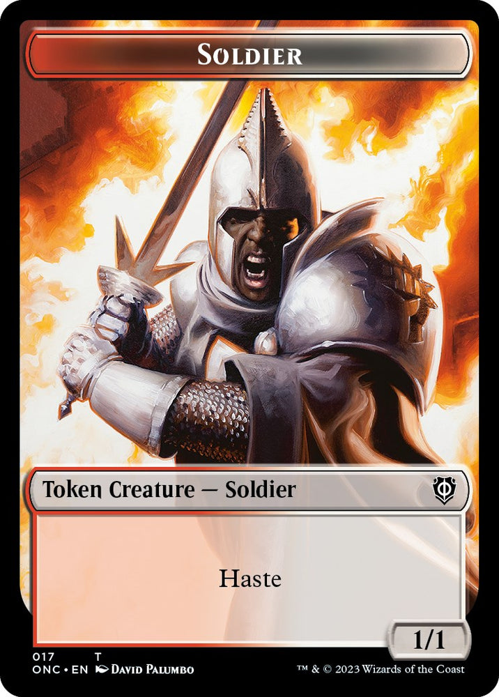Soldier (017) // Eldrazi Double-Sided Token [Phyrexia: All Will Be One Commander]