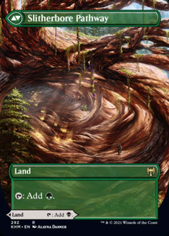 Darkbore Pathway // Slitherbore Pathway (Extended Art) [Kaldheim] (KHM 292)