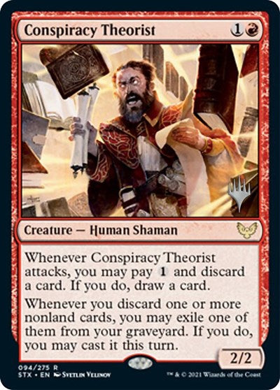 Conspiracy Theorist (Promo Pack) [Strixhaven: School of Mages Promos] (PSTX 94)
