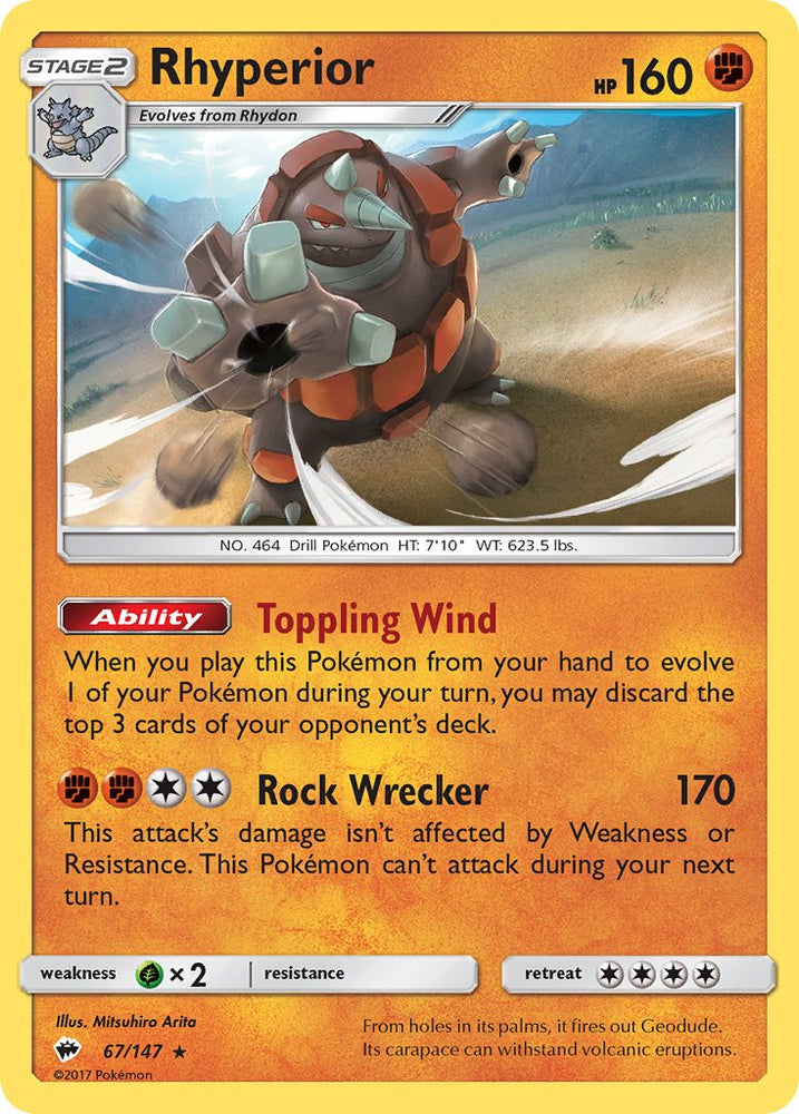 Rhyperior (SM Burning Shadows) (67/147) [Theme Deck Exclusives]