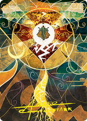 Lightning Bolt Art Card (Gold-Stamped Signature) [Strixhaven: School of Mages Art Series] (ASTX 76)