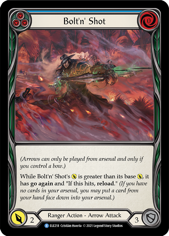 Bolt'n' Shot' (Blue) [ELE218] 1st Edition Normal