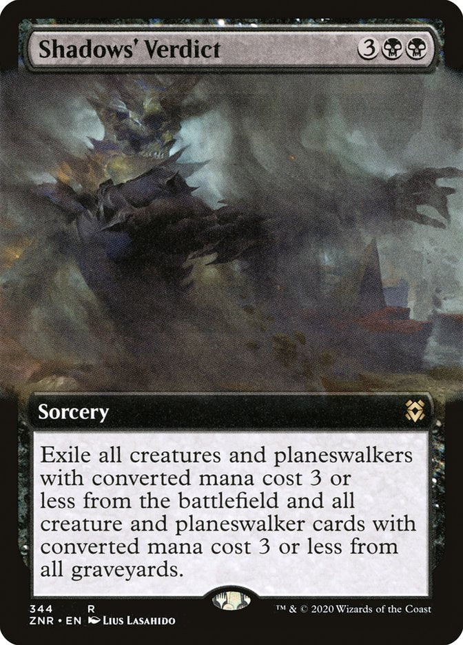 Shadows' Verdict (Extended Art) [Zendikar Rising] (ZNR 344)