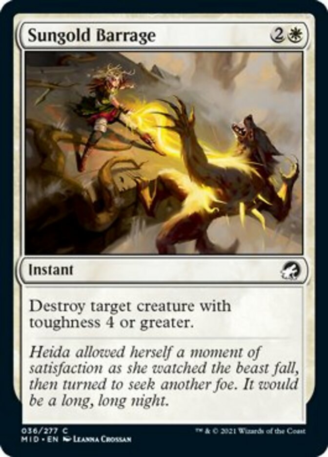 Sungold Barrage [Innistrad: Midnight Hunt] (MID 36)