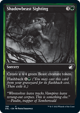 Shadowbeast Sighting [Innistrad: Double Feature] (DBL 198)