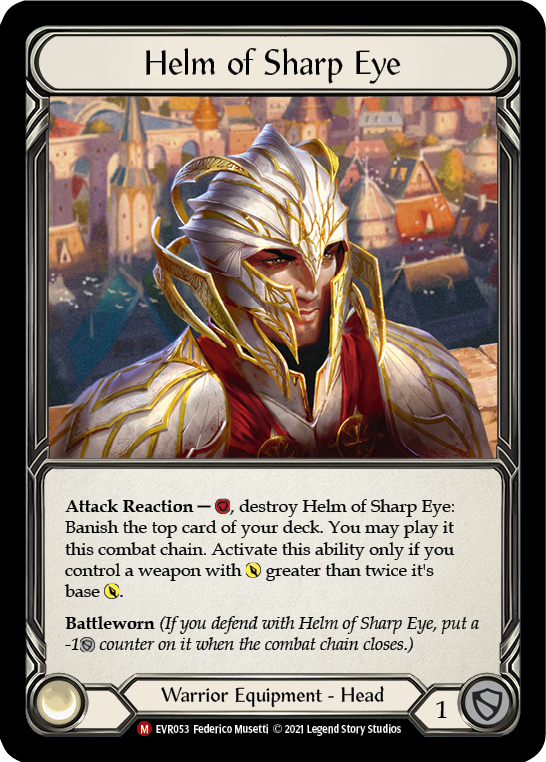 Helm of Sharp Eye [EVR053] 1st Edition Cold Foil