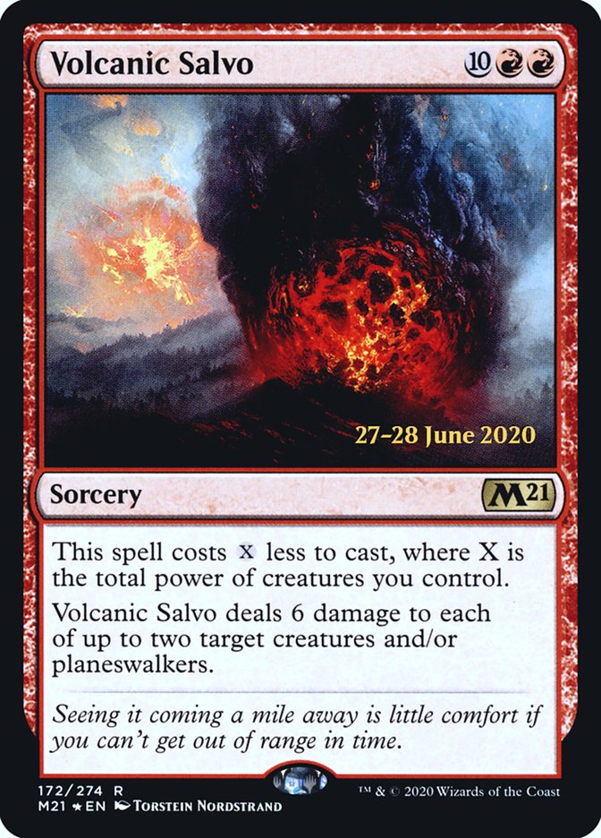 Volcanic Salvo  [Core Set 2021 Prerelease Promos] (PM21 172S)