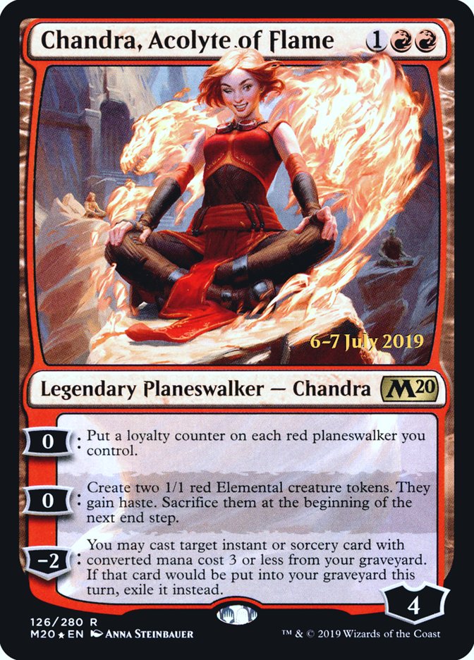 Chandra, Acolyte of Flame  [Core Set 2020 Prerelease Promos] (PM20 126S)