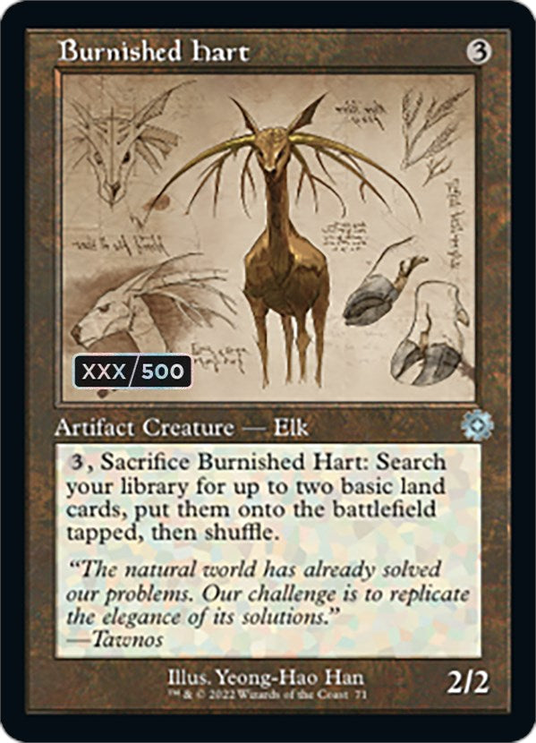 Burnished Hart (Schematic) (Serial Numbered) [The Brothers' War Retro Artifacts]