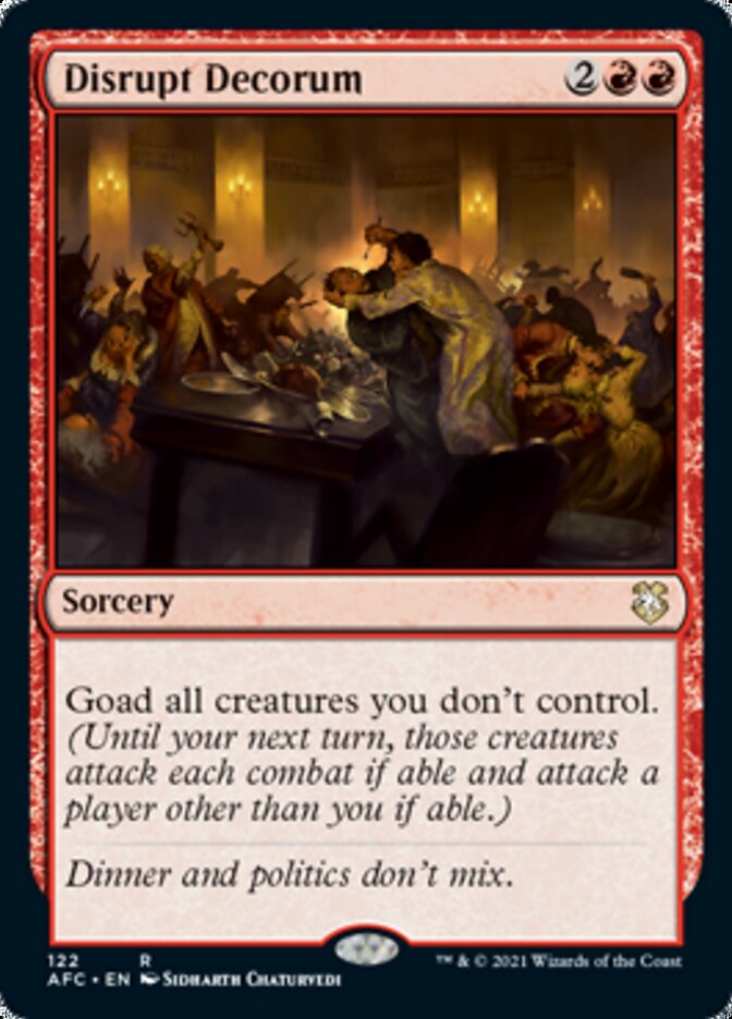 Disrupt Decorum [Dungeons & Dragons: Adventures in the Forgotten Realms Commander] (AFC 122)