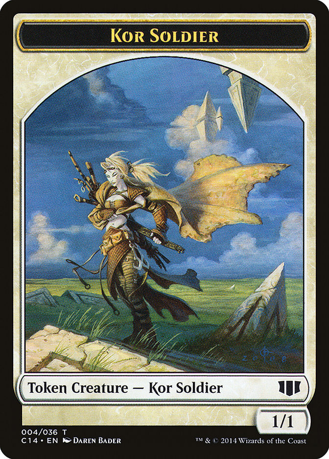 Kor Soldier // Pegasus Double-sided Token [Commander 2014 Tokens] (TC14 4)