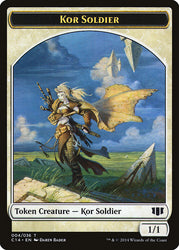 Kor Soldier // Pegasus Double-sided Token [Commander 2014 Tokens] (TC14 4)