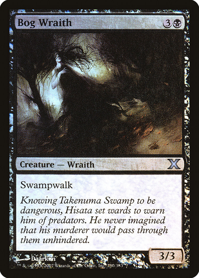 Bog Wraith (Premium Foil) [Tenth Edition] (10E 130)