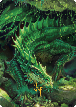 Adult Green Dragon Art Card (Gold-Stamped Signature) [Commander Legends: Battle for Baldur's Gate Art Series]
