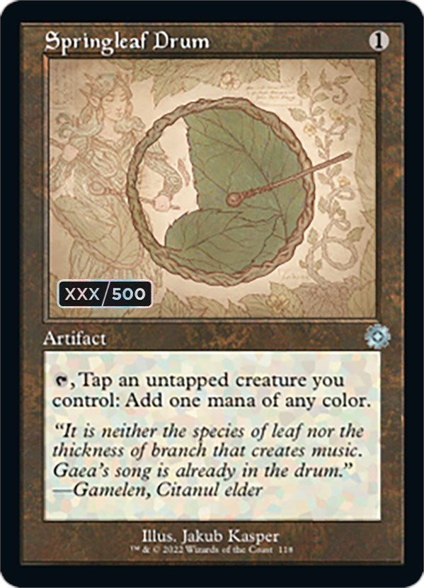 Springleaf Drum (Schematic) (Serial Numbered) [The Brothers' War Retro Artifacts]