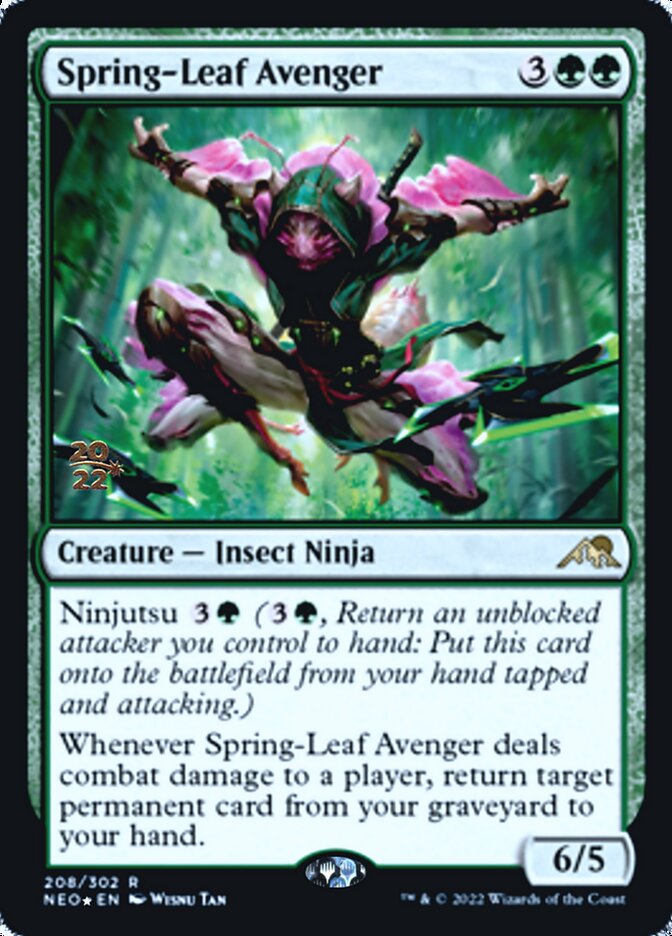 Spring-Leaf Avenger [Kamigawa: Neon Dynasty Prerelease Promos] (PNEO 208)