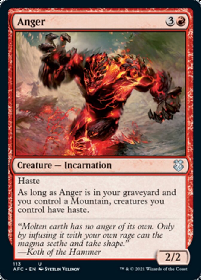 Anger [Dungeons & Dragons: Adventures in the Forgotten Realms Commander] (AFC 113)