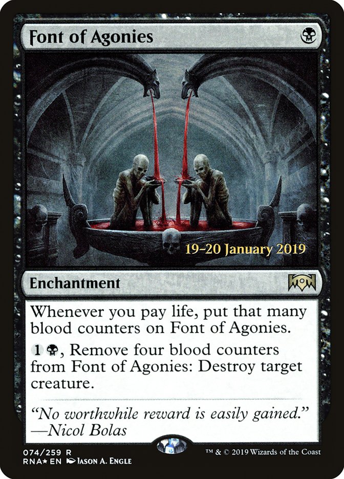 Font of Agonies [Ravnica Allegiance Prerelease Promos] (PRNA 74S)