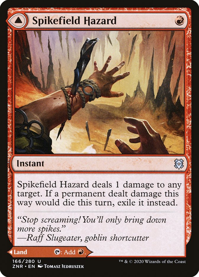 Spikefield Hazard // Spikefield Cave [Zendikar Rising] (ZNR 166)