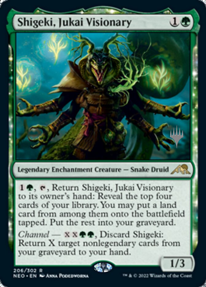Shigeki, Jukai Visionary (Promo Pack) [Kamigawa: Neon Dynasty Promos] (PNEO 206)