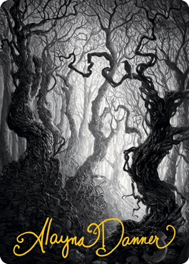 Forest 2 Art Card (Gold-Stamped Signature) [Innistrad: Midnight Hunt Art Series] (AMID 80)