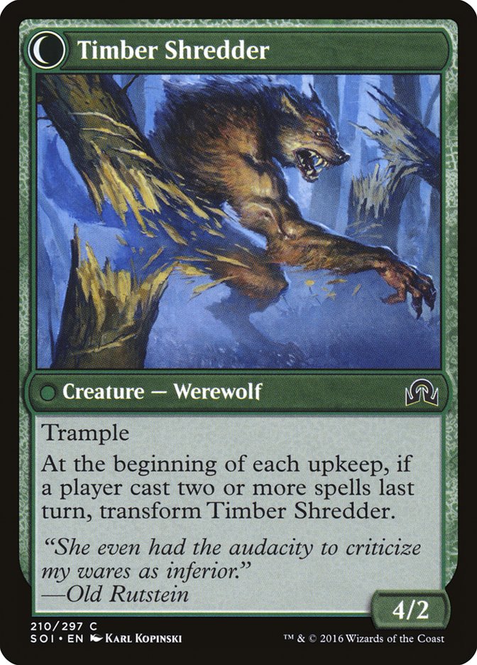 Hinterland Logger // Timber Shredder [Shadows over Innistrad] (SOI 210)