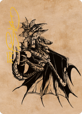 Ancient Copper Dragon Art Card (Gold-Stamped Signature) [Commander Legends: Battle for Baldur's Gate Art Series]