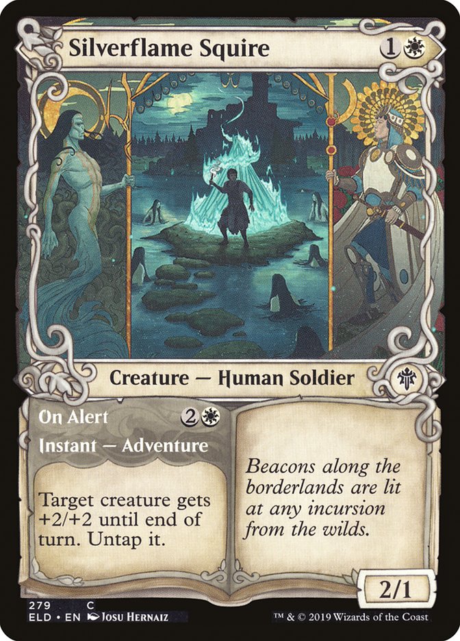 Silverflame Squire // On Alert (Showcase) [Throne of Eldraine] (ELD 279)
