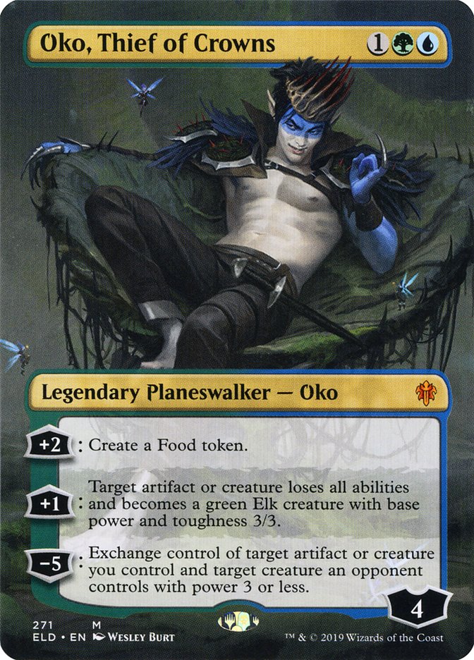 Oko, Thief of Crowns (Borderless) [Throne of Eldraine] (ELD 271)
