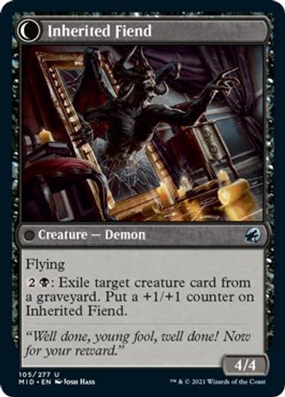 Heirloom Mirror // Inherited Fiend [Innistrad: Midnight Hunt] (MID 105)